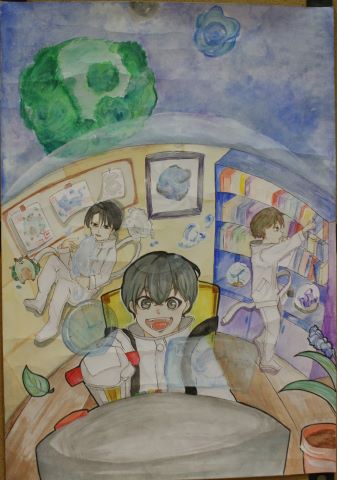9月１２日【宇宙の日】記念　全国小・中学生作文絵画コンテスト受賞作品ギャラリー　       協力：JAXA